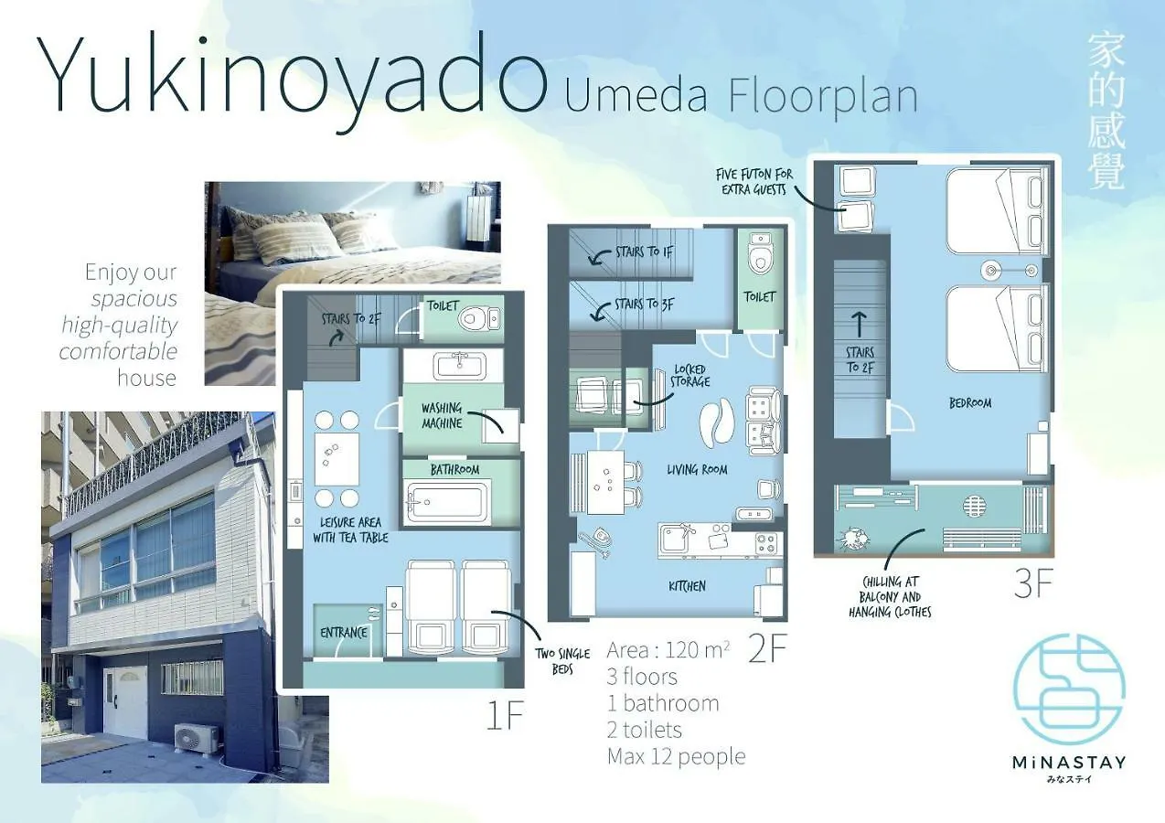 דירות אוסקה Yukinoyado Umeda